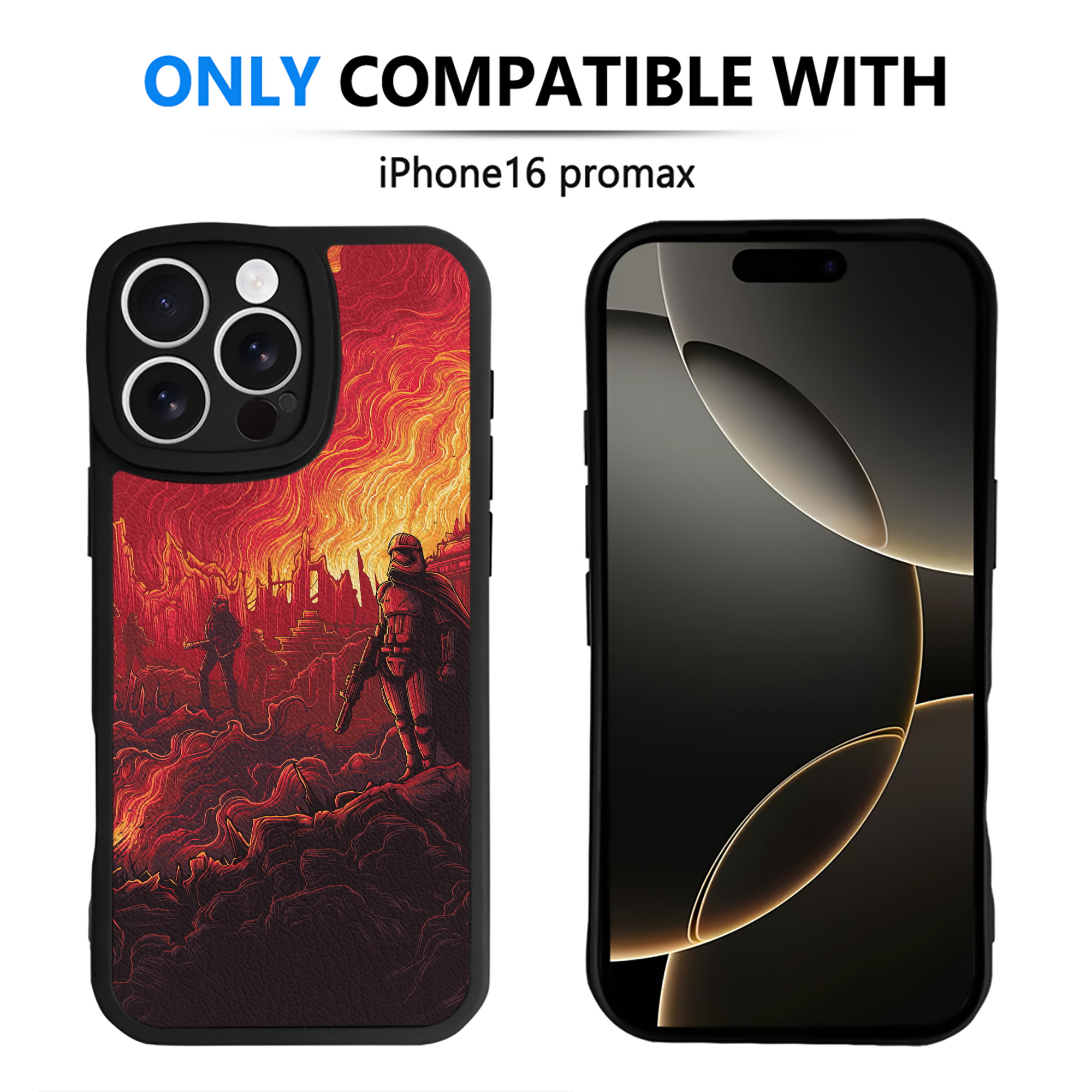 （画像用） スター・ウォーズ Star Wars 【iPhone 16シリーズ対応】シリコンスマホケース（レザー調） 材質：シリコン